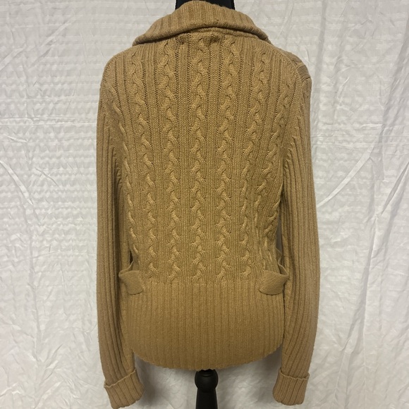 Banana Republic Camel Cable Knit Cardigan - Picture 2 of 7